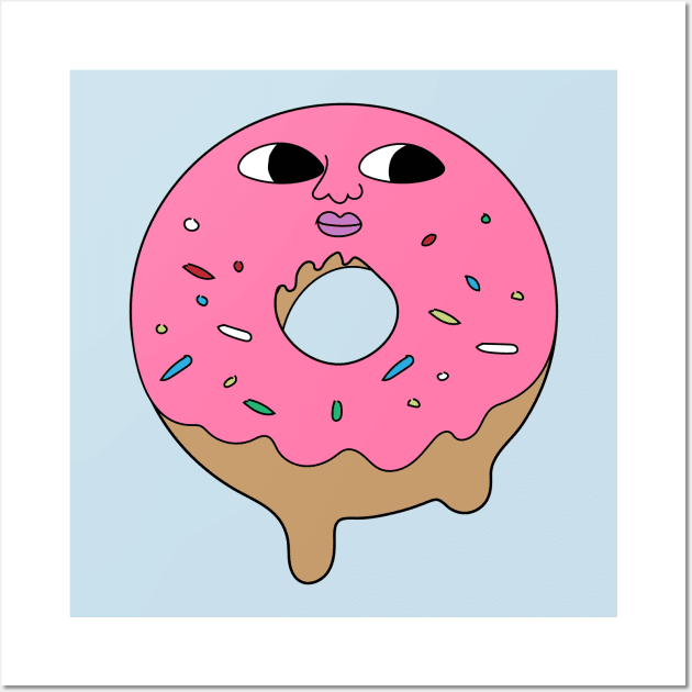 Curious Donut Man Wall Art by FungibleDesign